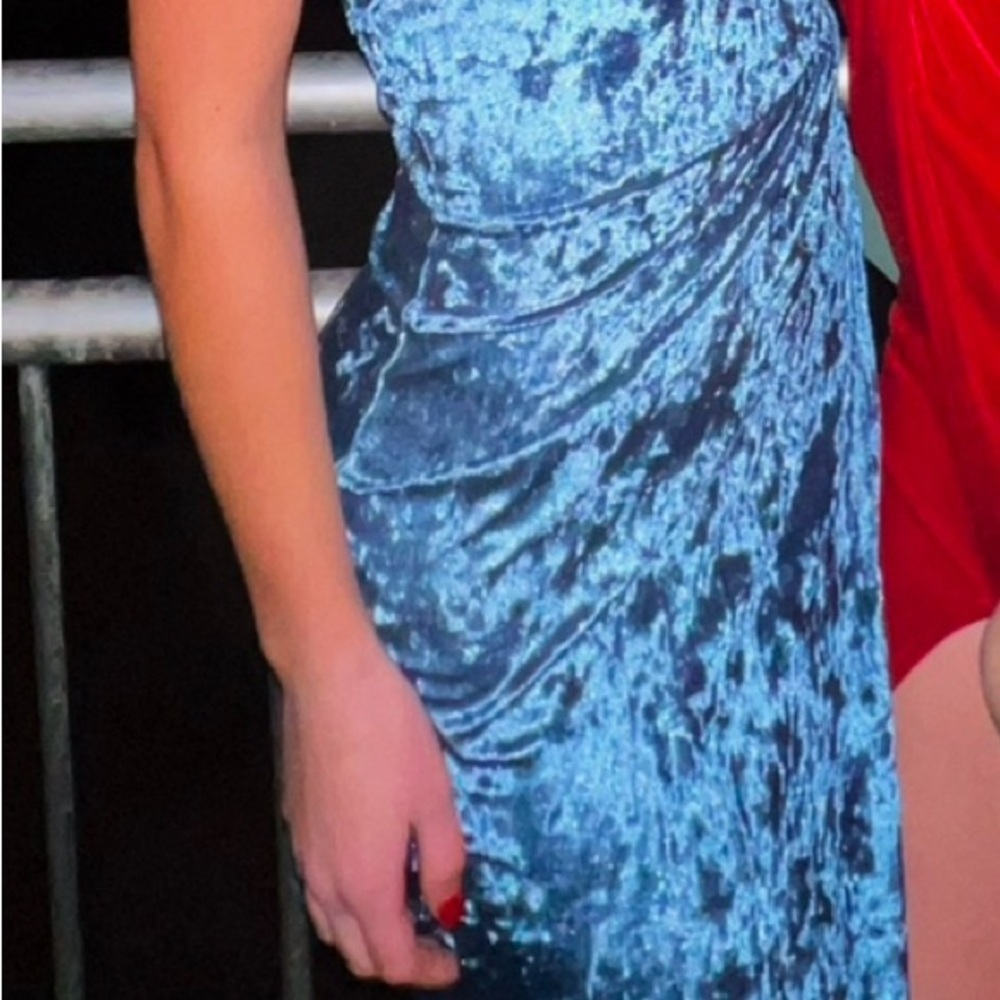 Lucy in the Sky Blue One Shoulder Ruched Bodycon Dress